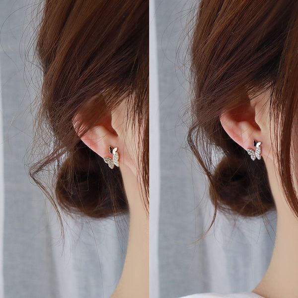 925 silver needle super fairy diamond simple butterfly studs set removal-before sleep korean small ear bone stud earrings, Golden
925 silver needle super fairy diamond simple butterfly studs set removal-before sleep korean small ear bone stud earrings, Golden