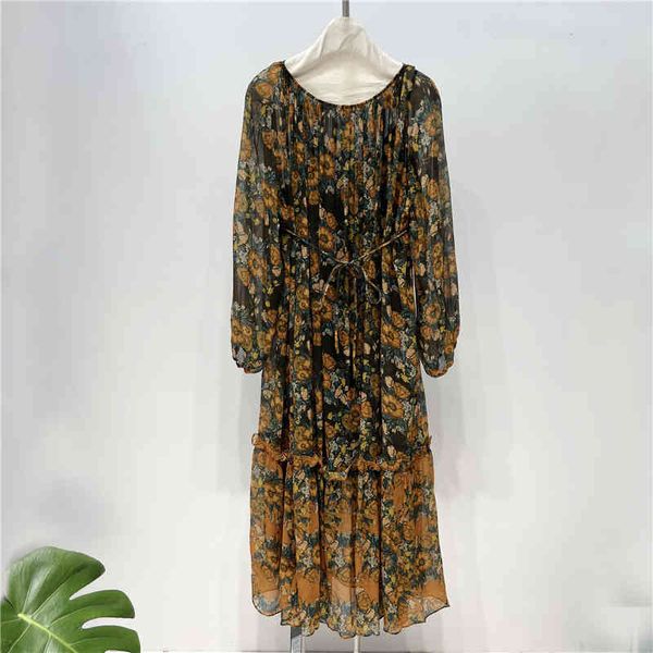 casual dresses spring style small broken flowers elegant silkworm silk lace up waist long sleeve women's dress, Black;gray
casual dresses spring style small broken flowers elegant silkworm silk lace up waist long sleeve women's dress, Black;gray