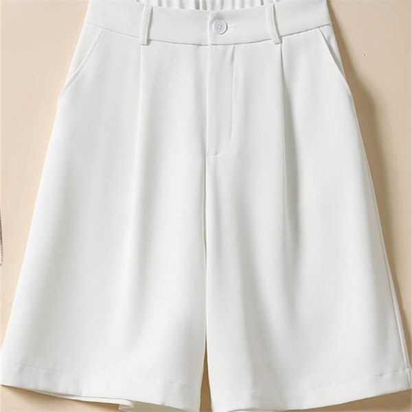white suit shorts women high waist oversized women s summer button pockets straight ladies knee length pants 220630, White;black
white suit shorts women high waist oversized women s summer button pockets straight ladies knee length pants 220630, White;black