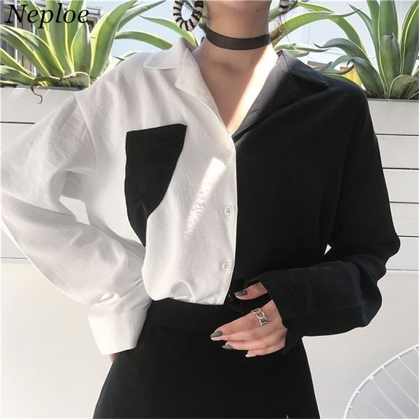 neploe color patchwork pockets women shirt turn down collar single breasted office lady autumn new fashion blouse 68863 t200320, White
neploe color patchwork pockets women shirt turn down collar single breasted office lady autumn new fashion blouse 68863 t200320, White