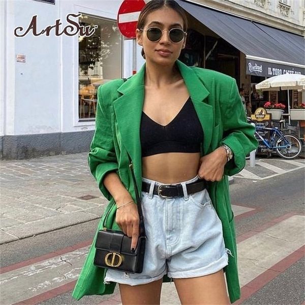 artsu fall blazers and jackets oversized single breasted coats blazer jackets office lady outfits y2k female clothing 220513, White;black
artsu fall blazers and jackets oversized single breasted coats blazer jackets office lady outfits y2k female clothing 220513, White;black