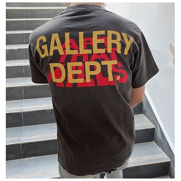 american designer gallerydept mens t-shirts high street fashion brand rainbow bronzing letter washing water used mens pure cotton short slee, White;black
american designer gallerydept mens t-shirts high street fashion brand rainbow bronzing letter washing water used mens pure cotton short slee, White;black