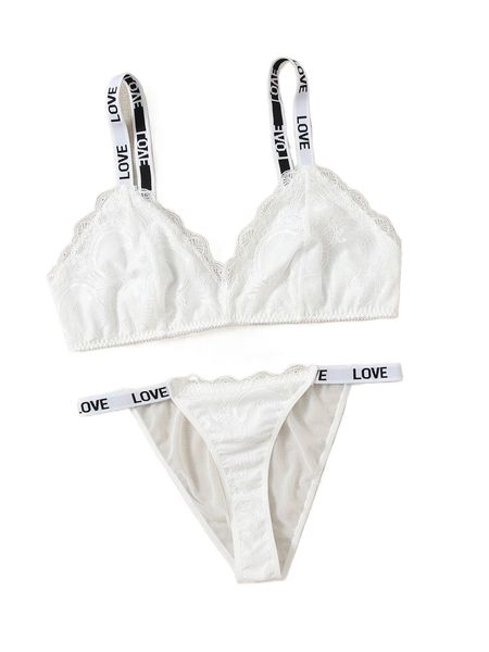 plus letter tape cont lace lingerie set g1pe#, Black;white
plus letter tape cont lace lingerie set g1pe#, Black;white