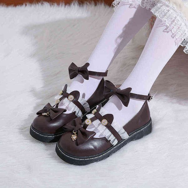 dress shoes summer kawaii women lolita japanese style jk mary janes lovely pu bowknot lace zapatillas mujer buckle girls 220516, Black
dress shoes summer kawaii women lolita japanese style jk mary janes lovely pu bowknot lace zapatillas mujer buckle girls 220516, Black