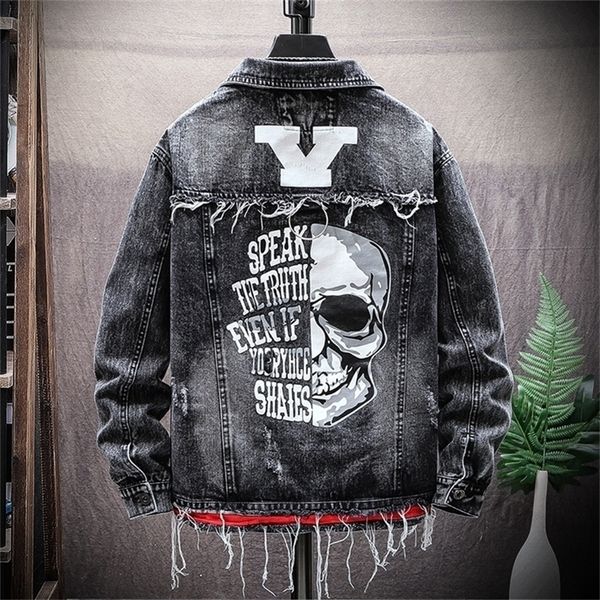 spring autumn ripped hole denim jacket male fashion personality brand printed outerwear men spring autumn skull jacket 201127, Black;brown
spring autumn ripped hole denim jacket male fashion personality brand printed outerwear men spring autumn skull jacket 201127, Black;brown