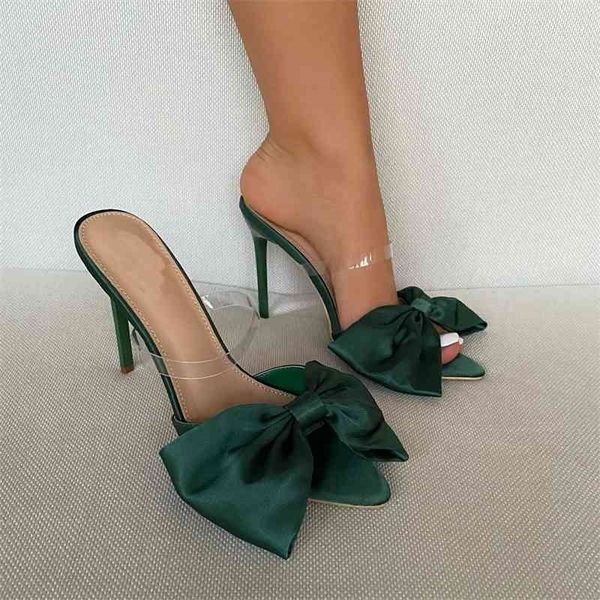 women slippers mule high heels silk butterflyknot slippers sandals flip flops pointed toe strappy slides party shoes 210402, Black
women slippers mule high heels silk butterflyknot slippers sandals flip flops pointed toe strappy slides party shoes 210402, Black