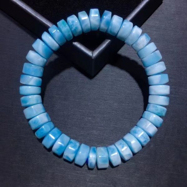 natural blue larimar gemstone women men bracelet 9x4.5mm stretch abacus beads larimar bracelet water pattern jewelry aaaaaa, Silver
natural blue larimar gemstone women men bracelet 9x4.5mm stretch abacus beads larimar bracelet water pattern jewelry aaaaaa, Silver