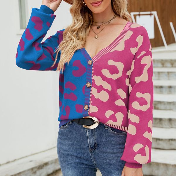 women clothing womens cardigan colorblock leopard print cardigan long sleeve button down casual loose knit fall sweaters for men, White;black
women clothing womens cardigan colorblock leopard print cardigan long sleeve button down casual loose knit fall sweaters for men, White;black