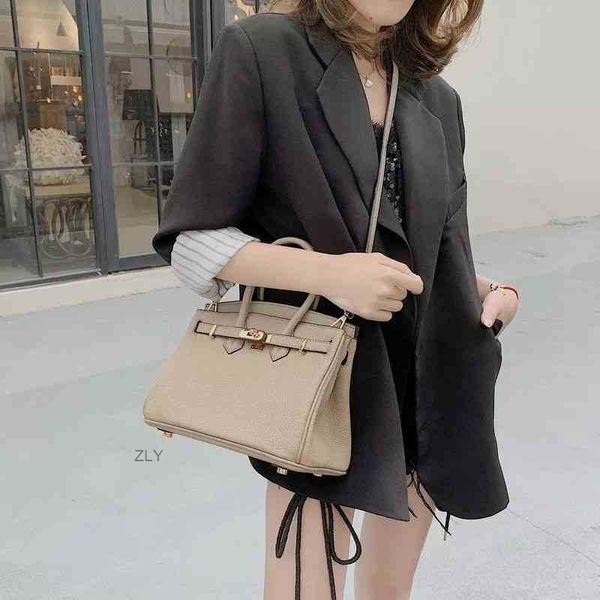 women totes shoulder herme birkins platinum bag layer cowhide leather women's 9a new red wedding bride portable zly