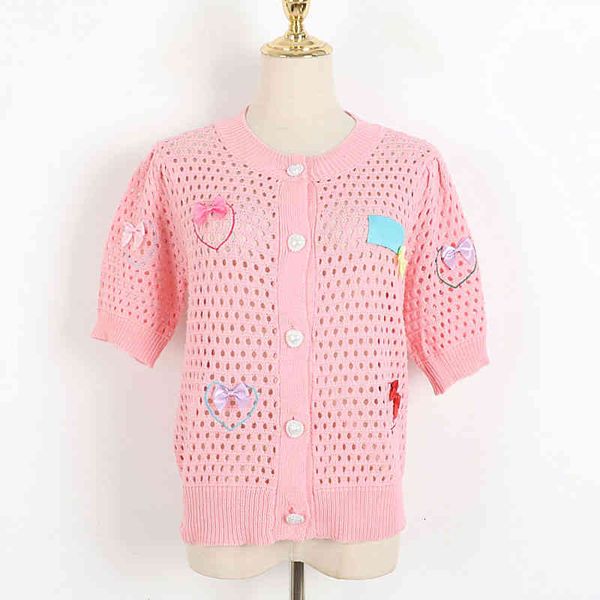 women's knits & tees 2022 women's spring short sleeved hook flower hollow out sweet age reducing slim fitting knitted love bow car, White
women's knits & tees 2022 women's spring short sleeved hook flower hollow out sweet age reducing slim fitting knitted love bow car, White