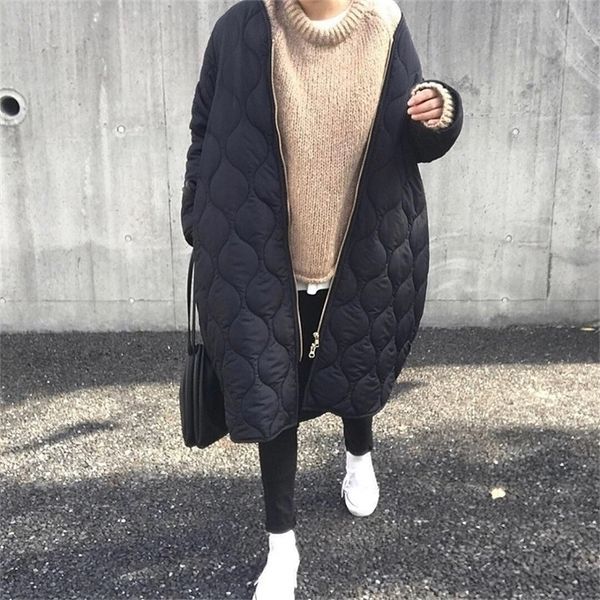 cotton padded jacket warm winter women outerwear fashion casual female long coats zipper long sleeve overcoats parka 201127, Black
cotton padded jacket warm winter women outerwear fashion casual female long coats zipper long sleeve overcoats parka 201127, Black