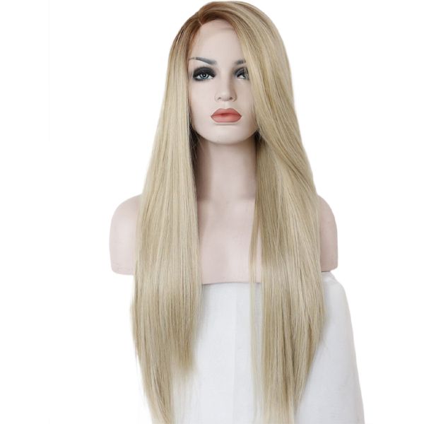new factory direct supply wigs europe and america long straight hair golden gradient color high temperature wire, Black
new factory direct supply wigs europe and america long straight hair golden gradient color high temperature wire, Black