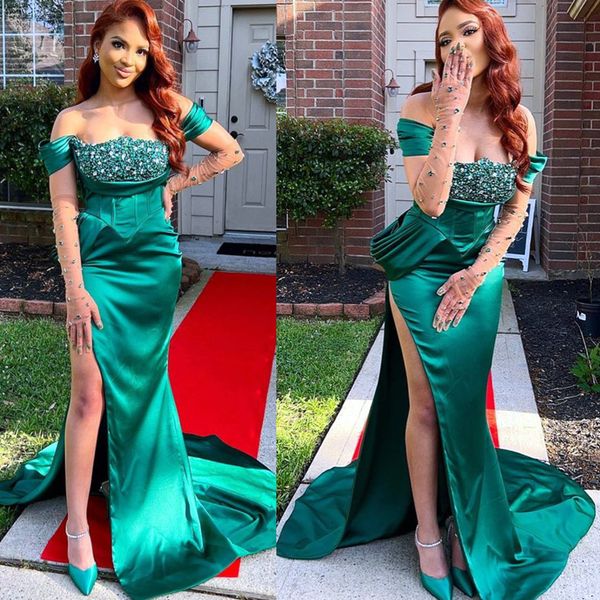 2022 plus size arabic aso ebi hunter green mermaid prom dresses beaded crystals evening formal party second reception birthday engagement go, Black
2022 plus size arabic aso ebi hunter green mermaid prom dresses beaded crystals evening formal party second reception birthday engagement go, Black