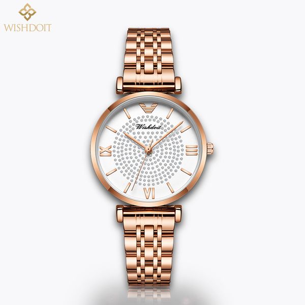 wishdoit luxury ladies watch rose gold fashion quartz watch female clock ladies stainless steel watch relogios feminino
wishdoit luxury ladies watch rose gold fashion quartz watch female clock ladies stainless steel watch relogios feminino