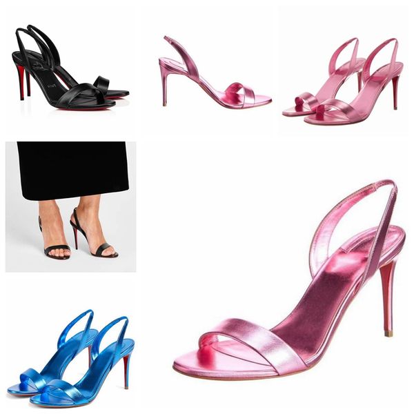 women sandals shoes luxury brand designer o marilyn 85mm metal leather sandals high heel pink with box summer ladies beach, Black
women sandals shoes luxury brand designer o marilyn 85mm metal leather sandals high heel pink with box summer ladies beach, Black
