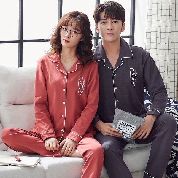 autumn and winter couple pajamas set turn-down collar sleepwear -3xl 100 cotton pijamas mujer, Black;red
autumn and winter couple pajamas set turn-down collar sleepwear -3xl 100 cotton pijamas mujer, Black;red