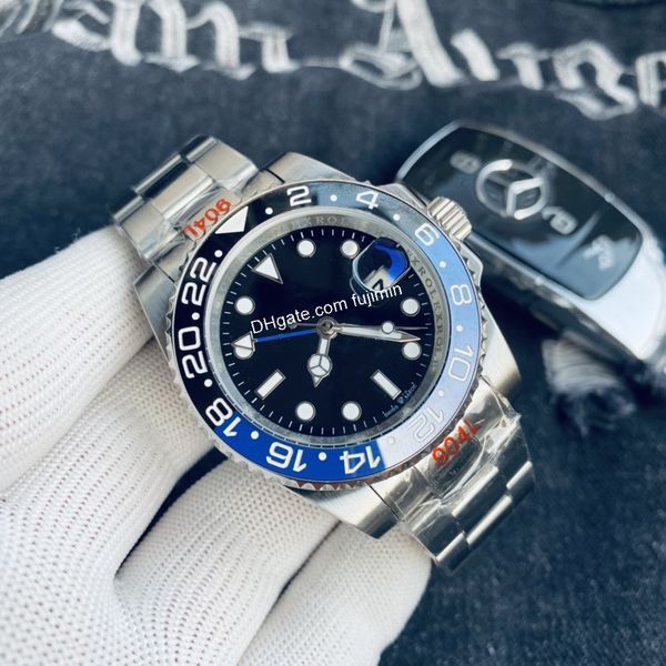 10 colors gmt ii outdoor luxury watch men automatic mechanical ceramic bezel 2813 sapphire glass water proof stainless solid oyster jubilee, Slivery;brown
10 colors gmt ii outdoor luxury watch men automatic mechanical ceramic bezel 2813 sapphire glass water proof stainless solid oyster jubilee, Slivery;brown