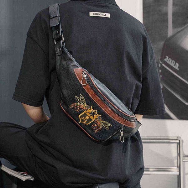 men crossbody chest bag fanny pack designer waist for belt wallet leather motorcycle bum travel s phone pouch sac 220610
men crossbody chest bag fanny pack designer waist for belt wallet leather motorcycle bum travel s phone pouch sac 220610