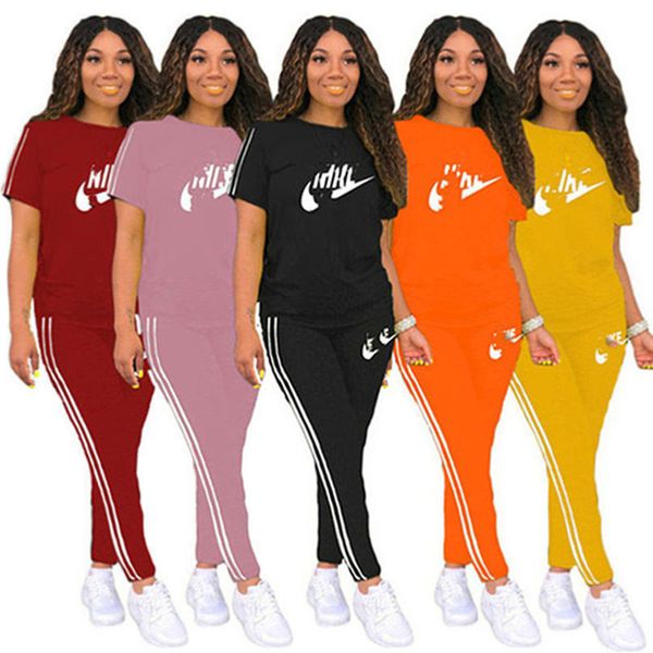 2022 brand women tracksuits short sleeve two piece sets t-shirts pants summer spring jogging suit solid color letter outfits pullover sports, Gray
2022 brand women tracksuits short sleeve two piece sets t-shirts pants summer spring jogging suit solid color letter outfits pullover sports, Gray