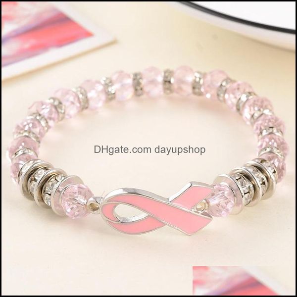 beaded strands bracelets jewelry new arrival breast cancer awareness women pink ribbon bangle glass beads cha dhdey, Black
beaded strands bracelets jewelry new arrival breast cancer awareness women pink ribbon bangle glass beads cha dhdey, Black