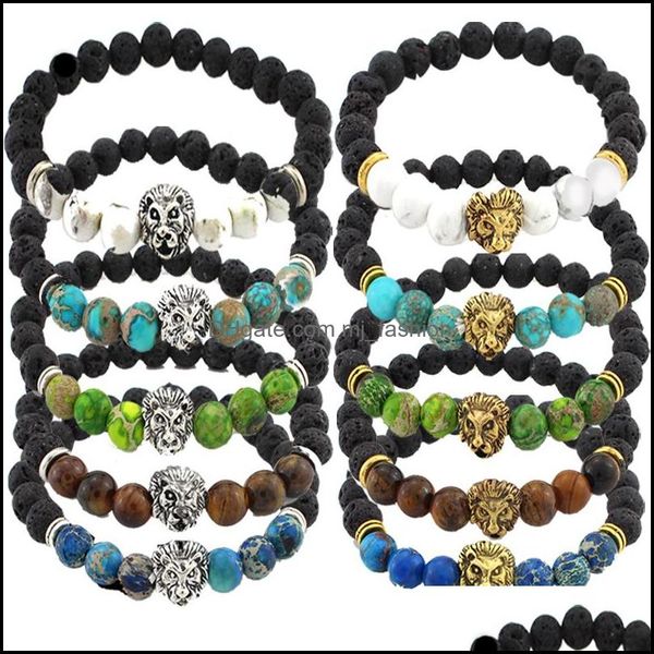charm bracelets jewelry lion head natural lava stone bracelet bangle yoga beads essential oil diffuser elastic brace dhs9a, Golden;silver
charm bracelets jewelry lion head natural lava stone bracelet bangle yoga beads essential oil diffuser elastic brace dhs9a, Golden;silver
