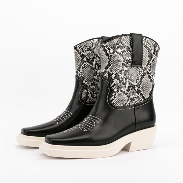 2022 women's boots autumn winter new european and american fashion embroidered thick heel square toe sleeve ankle boots, Black
2022 women's boots autumn winter new european and american fashion embroidered thick heel square toe sleeve ankle boots, Black