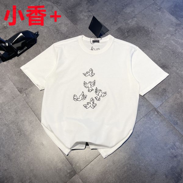 women's t-shirt designer 22 spring and summer new fashion brand xiaoxiangjia women's cotton xiaoxiangfeng round neck embroidery t-, White
women's t-shirt designer 22 spring and summer new fashion brand xiaoxiangjia women's cotton xiaoxiangfeng round neck embroidery t-, White