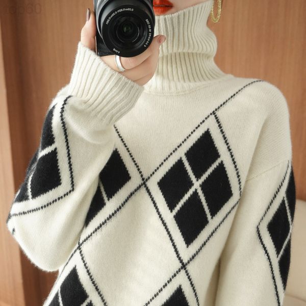 women's sweaters designer 2021 autumn and winter new high collar color matching thickened sweater women's pullover with inside lon, White;black
women's sweaters designer 2021 autumn and winter new high collar color matching thickened sweater women's pullover with inside lon, White;black