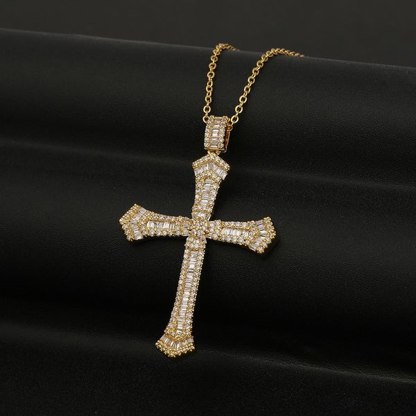 new designed cross pendant necklace luxurious micro inlays diamonds men women hip hop punk necklaces designer jewelry 011, Silver
new designed cross pendant necklace luxurious micro inlays diamonds men women hip hop punk necklaces designer jewelry 011, Silver