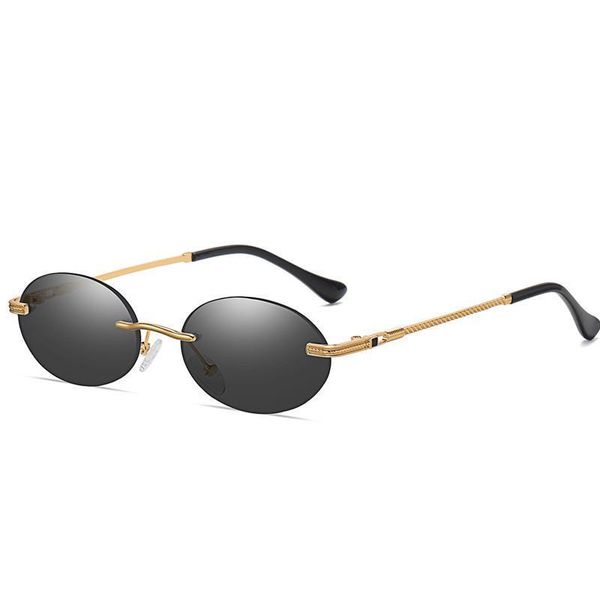 sunglasses fashion oval small rimless shades designer women men metal blue sun glasses uv400 eyewear, White;black
sunglasses fashion oval small rimless shades designer women men metal blue sun glasses uv400 eyewear, White;black