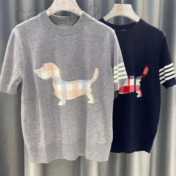 women's knits & tees designer straight 2022 early summer new four bar casual temperament knitted round neck dog pattern short sleeved w, White
women's knits & tees designer straight 2022 early summer new four bar casual temperament knitted round neck dog pattern short sleeved w, White