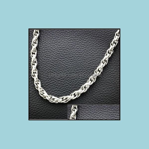 chains necklaces pendants jewelry 6mm sier chain for men twist titanium steel rope necklace 20 - 32inch wholesale drop delivery 2021 ixbkc, Silver
chains necklaces pendants jewelry 6mm sier chain for men twist titanium steel rope necklace 20 - 32inch wholesale drop delivery 2021 ixbkc, Silver