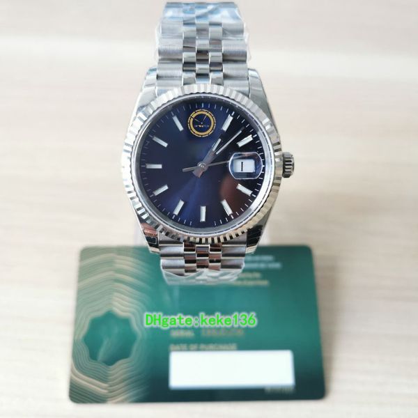 126234 36mm ewf men wristwatches stainless 904l blue sapphire serial number card jubilee bracelet cal.3235 movement automatic mechanical men, Slivery;brown
126234 36mm ewf men wristwatches stainless 904l blue sapphire serial number card jubilee bracelet cal.3235 movement automatic mechanical men, Slivery;brown
