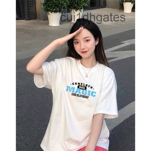 2022 designer b br t shirt cotton 2022 women's new summer short sleeve female student korean loose medium and long t-shirt fashion, White
2022 designer b br t shirt cotton 2022 women's new summer short sleeve female student korean loose medium and long t-shirt fashion, White