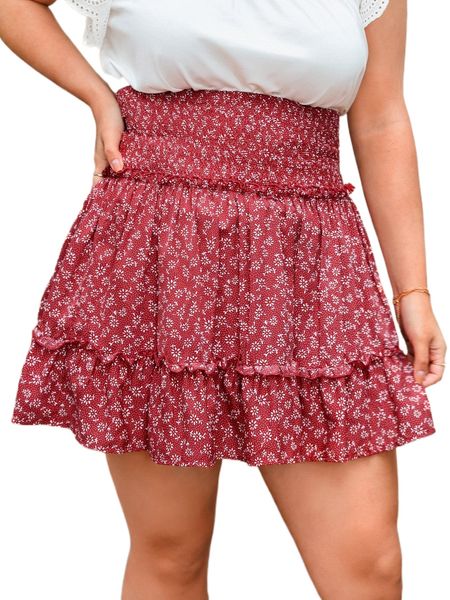 plus ditsy floral frill trim skirt x1xl#, Black
plus ditsy floral frill trim skirt x1xl#, Black