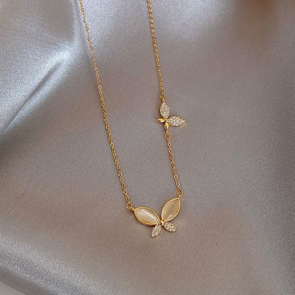 pendant necklaces 2022 korea design fashion jewelry exquisite copper inlaid zircon opal butterfly elegant female necklace, Silver
pendant necklaces 2022 korea design fashion jewelry exquisite copper inlaid zircon opal butterfly elegant female necklace, Silver