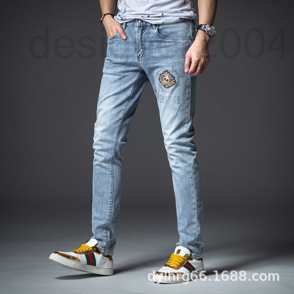 men's jeans designer trendy men's elastic thin pants trendy embroidered jeans cattle slim small straight feet cdjb, Blue
men's jeans designer trendy men's elastic thin pants trendy embroidered jeans cattle slim small straight feet cdjb, Blue