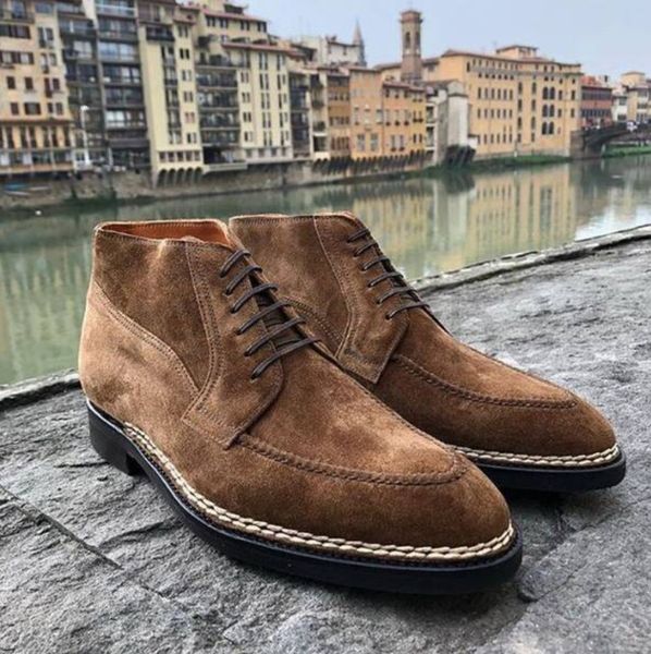boots designer brown suede short boots lace up low heel exquisite sewing men's shoes high large size 38-48, Black
boots designer brown suede short boots lace up low heel exquisite sewing men's shoes high large size 38-48, Black