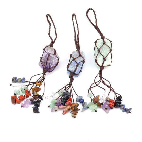 fashion hand-woven natural stone charms 7 chakras crystal rough tassel hang pendants car rearview mirror pendant pendant bag decoration, Bronze;silver
fashion hand-woven natural stone charms 7 chakras crystal rough tassel hang pendants car rearview mirror pendant pendant bag decoration, Bronze;silver
