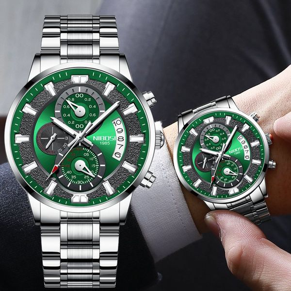 nibosi mens watches brand luxury fashion business sport date waterproof stainless steel green watch men relogio masculino
nibosi mens watches brand luxury fashion business sport date waterproof stainless steel green watch men relogio masculino
