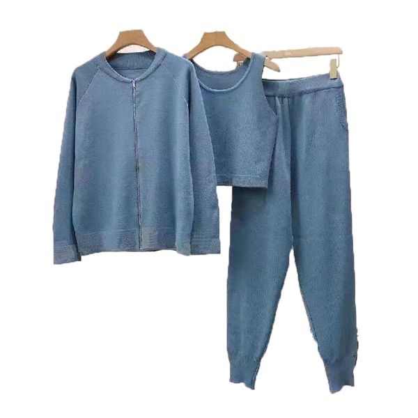 women tracksuits three piece suit style designer clothing womens pants vest zipper printed jacket luxury spring and autumn womans suits clot, Gray
women tracksuits three piece suit style designer clothing womens pants vest zipper printed jacket luxury spring and autumn womans suits clot, Gray