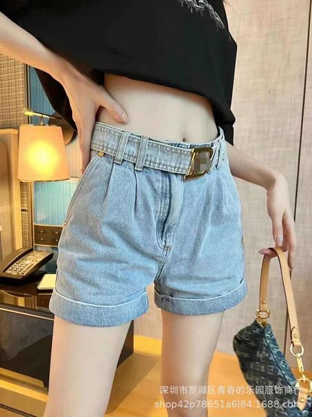 women's jeans designer correct version of bar 22 new b-belt denim shorts in early spring washed light color loose and versatile for wom, Blue
women's jeans designer correct version of bar 22 new b-belt denim shorts in early spring washed light color loose and versatile for wom, Blue