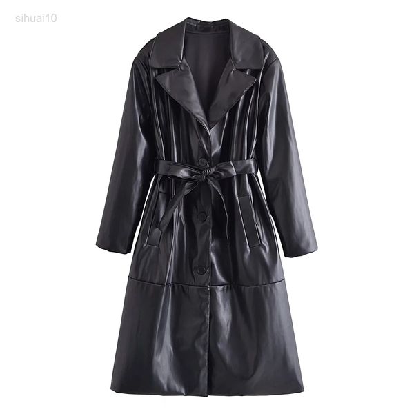 2022 women's fashion belt artificial leather windbreaker retro long sleeves front pocket women lace up fashion jacket l220725, Tan;black
2022 women's fashion belt artificial leather windbreaker retro long sleeves front pocket women lace up fashion jacket l220725, Tan;black