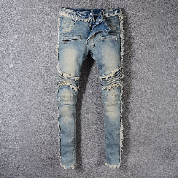 mens designer jeans distressed ripped biker slim fit bikers denim for men s fashion mans pants pour hommes plus size 28-38, Blue
mens designer jeans distressed ripped biker slim fit bikers denim for men s fashion mans pants pour hommes plus size 28-38, Blue
