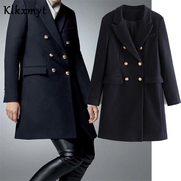 klkxmyt za woolen coat women 2020 winter fashion with metal buttons woolen coat vintage long sleeve female outerwear chic lj201106, Black
klkxmyt za woolen coat women 2020 winter fashion with metal buttons woolen coat vintage long sleeve female outerwear chic lj201106, Black