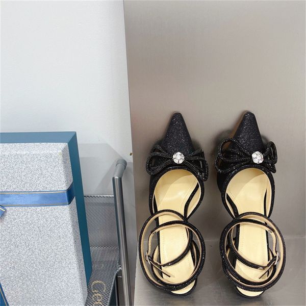 new brand fashion sandals and high heels design ladies versatile temperament pointed transparent princess crystal shoes, Black
new brand fashion sandals and high heels design ladies versatile temperament pointed transparent princess crystal shoes, Black