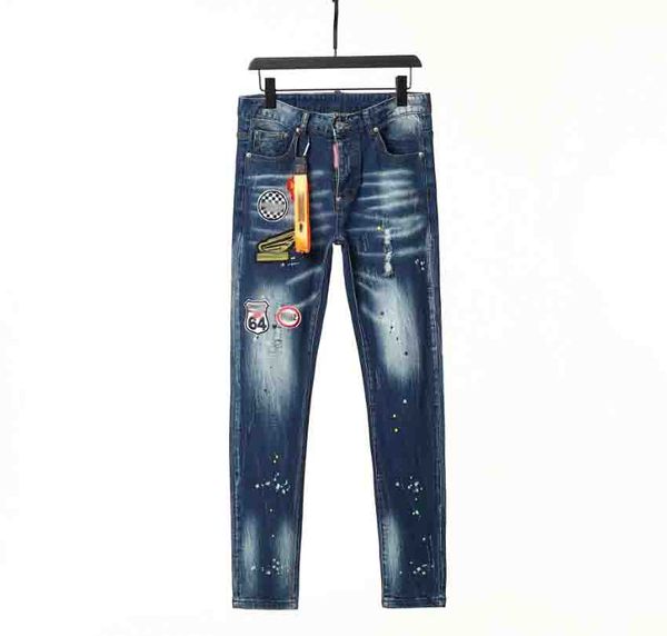 fall 2022 men's ripped patch skinny blue jeans designer distressed badge slim motorcycle biker hole beggar hip hop denim pa267
fall 2022 men's ripped patch skinny blue jeans designer distressed badge slim motorcycle biker hole beggar hip hop denim pa267