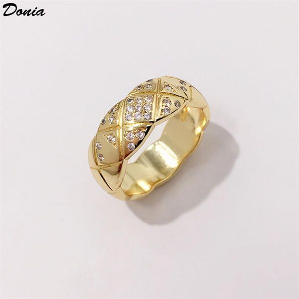 donia jewelry luxury ring fashion wide mesh copper micro inlaid zircon european and american creative designer gift231u, Silver
donia jewelry luxury ring fashion wide mesh copper micro inlaid zircon european and american creative designer gift231u, Silver