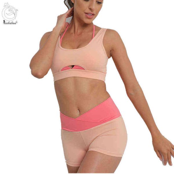 sport set seamless women crop bra shorts workout outfit fitness wear run gym suit female yoga sets clothes two piece t220725, White;red
sport set seamless women crop bra shorts workout outfit fitness wear run gym suit female yoga sets clothes two piece t220725, White;red
