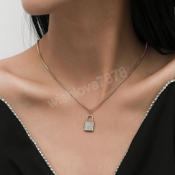 fashion crystal cz lock pendant necklace women fashion jewelry gold silver color boho necklaces collares
fashion crystal cz lock pendant necklace women fashion jewelry gold silver color boho necklaces collares
